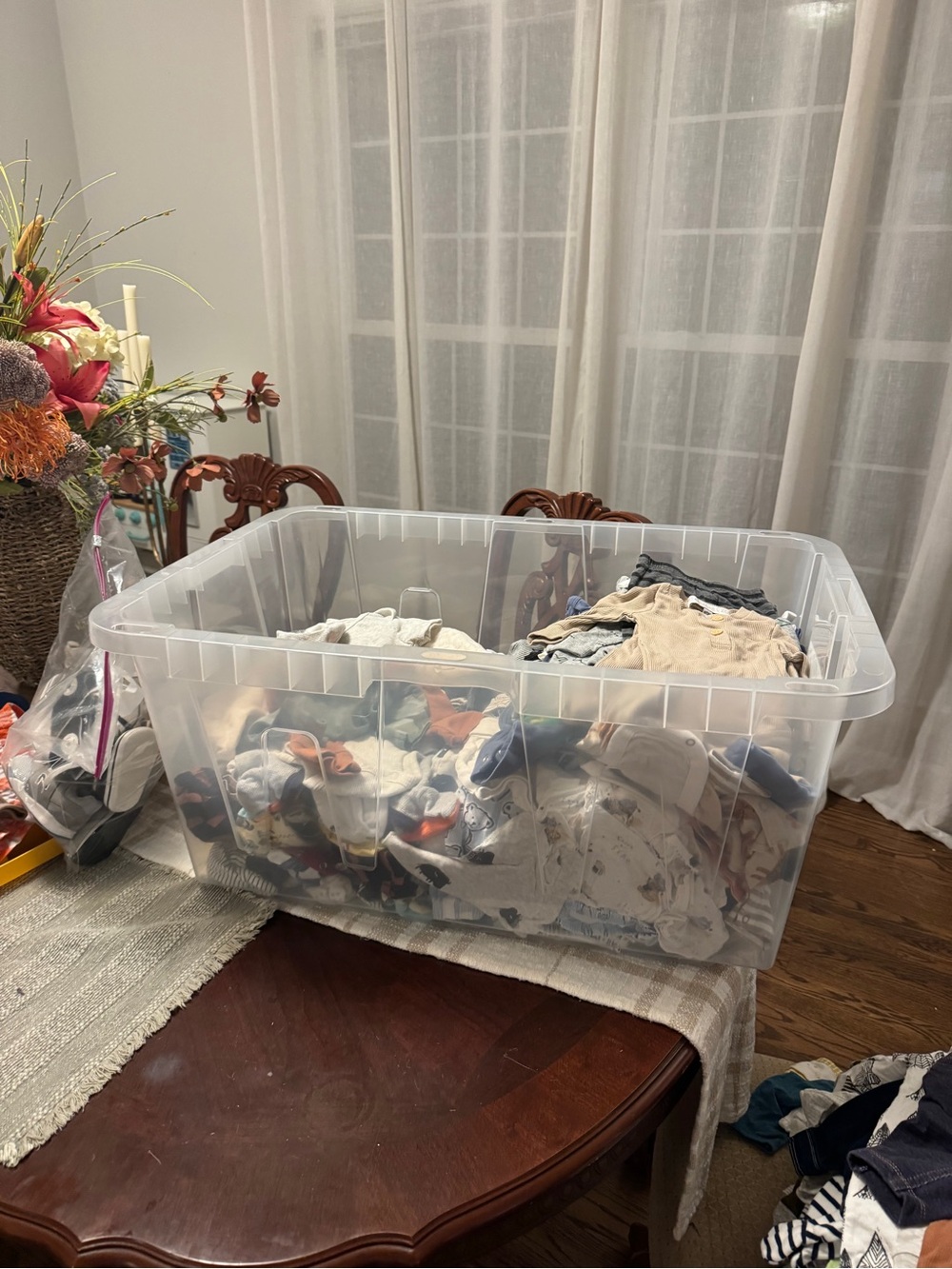 Entire box of baby boy clothes- size 0-3 & 3 month